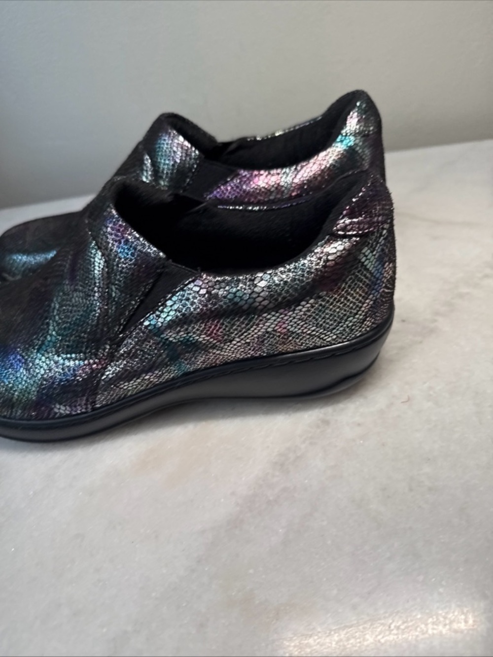 SPRING STEP PROFESSIONAL WINFREY-AURA SLIP-ON SHOE size 8.5M Metallic Snake - Picture 3 of 7